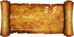 Edel Jenő névjegykártya